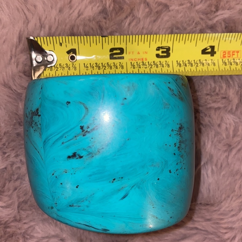 Turquoise bracelet bangle thick 3 inch fashion jewelry boho chic bright colors​ - Picture 6 of 8